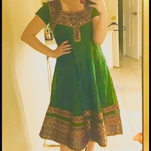 Green Anarkali Dress